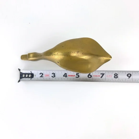 2 Vintage Brass Duck Pair Figurine Geese Set Of Birds MCM decor 8” - Picture 10 of 10